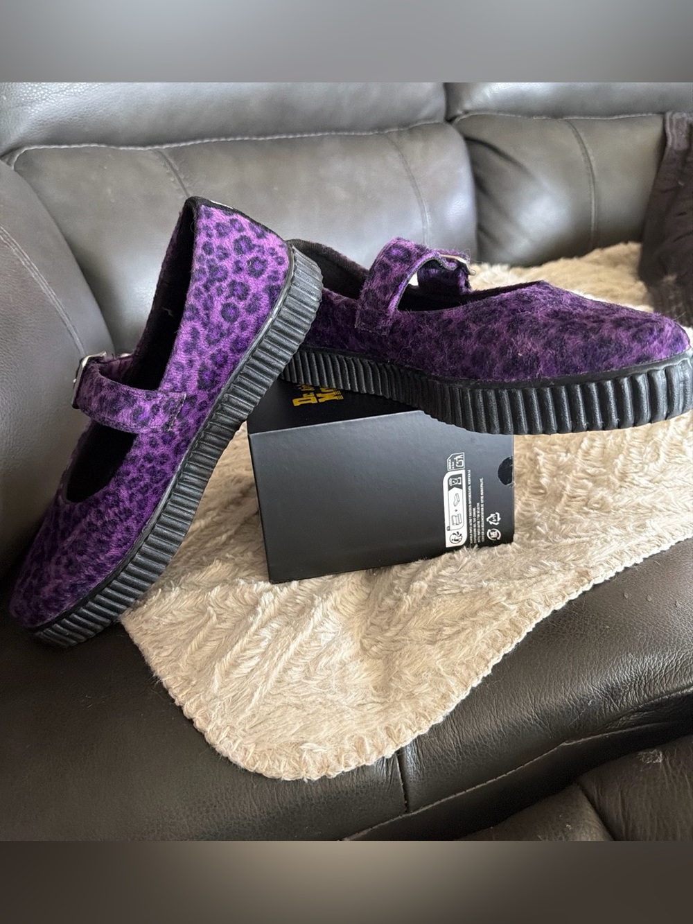 tuk Purple Leopard Print Mary Janes - Picture 3 of 6